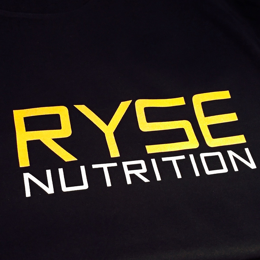 RYSE Nutrition direct to garment print