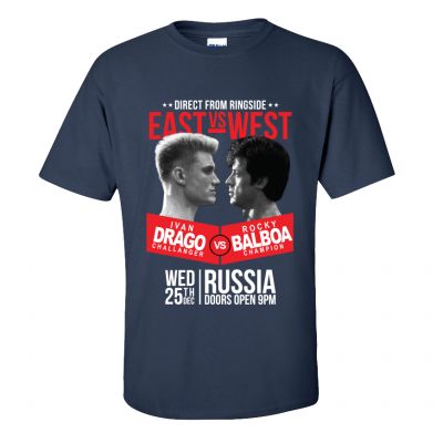 Drago v Balboa - East v West T-Shirt 2